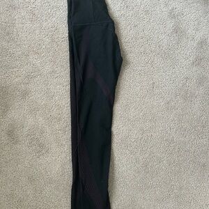 Black Leggings with Purple Detail